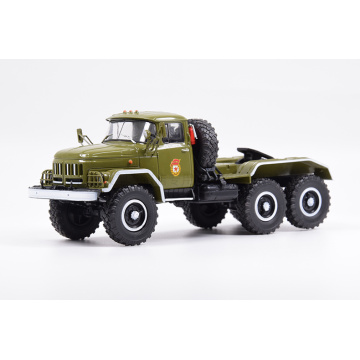 Classic Diecast Toy Model 1:43 Soviet Union Russian ZIL-131NV Military Truck Tractor Trailer Model for Collection,Decoration
