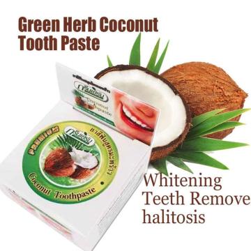 Whitening Toothpaste Coconut Oil Herbal Natural, Fresh bright white 10g breath, P3Y4