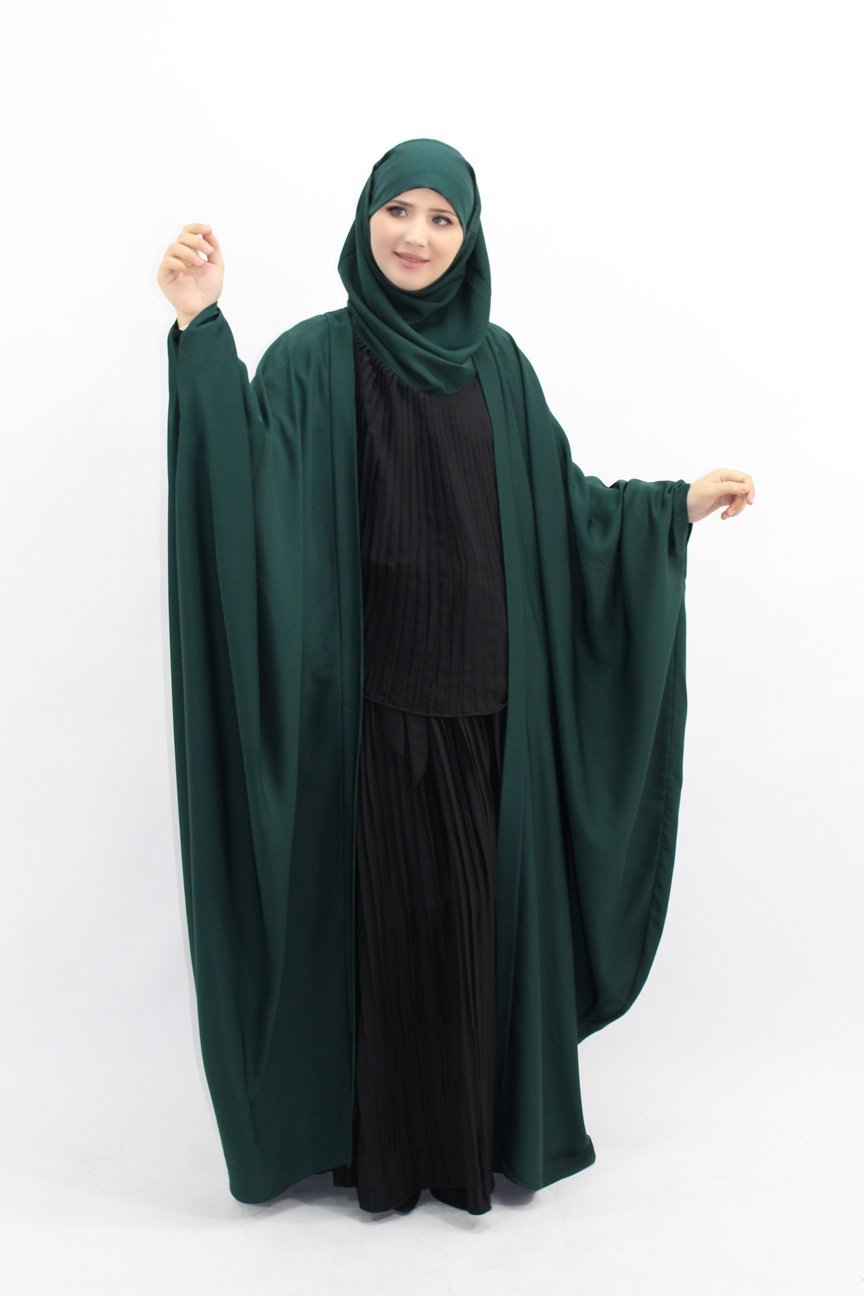 Ramadan Muslim Prayer Garment Women Abaya Bat Sleeve Djellaba Long Khaimr Hijabdress Dubai Turkey Islamic Clothing Cardigan Gown