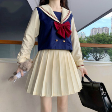 Schoolgirl Uniform Japanese Class Navy Sailor School Uniforms Students Clothes For Girls Anime COS Sailor Navnival Party Costume