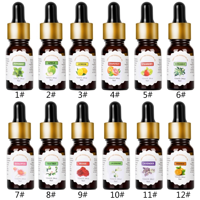 10ml Water-soluble Flower Fruit Essential Oil For Humidifier Fragrance Lamp Relieve Stress Air Freshening Aromatherapy TSLM2