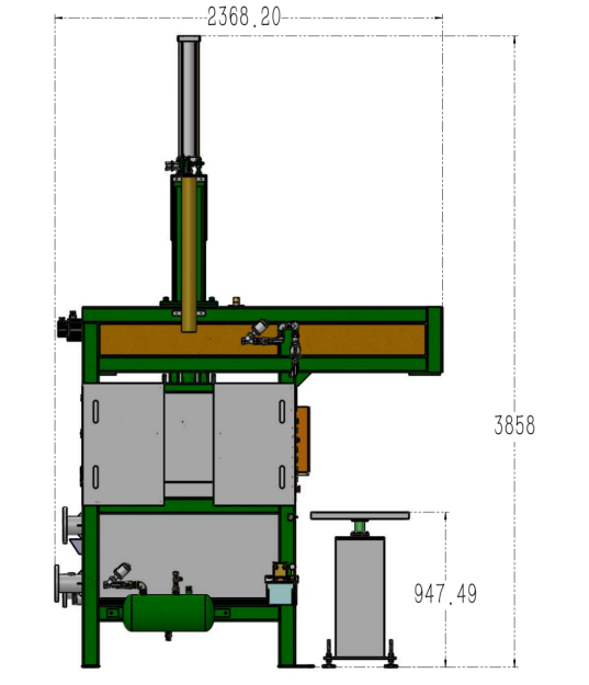 Double-cylinder double-station feeding forming machine(side)