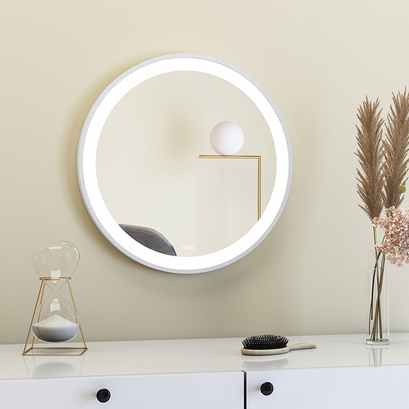 Nordic Desktop LED Smart Makeup Mirror Can Be Wall-mounted Bedroom Net Red Fill Light Mirror Free Adjustment Of Brightness HD