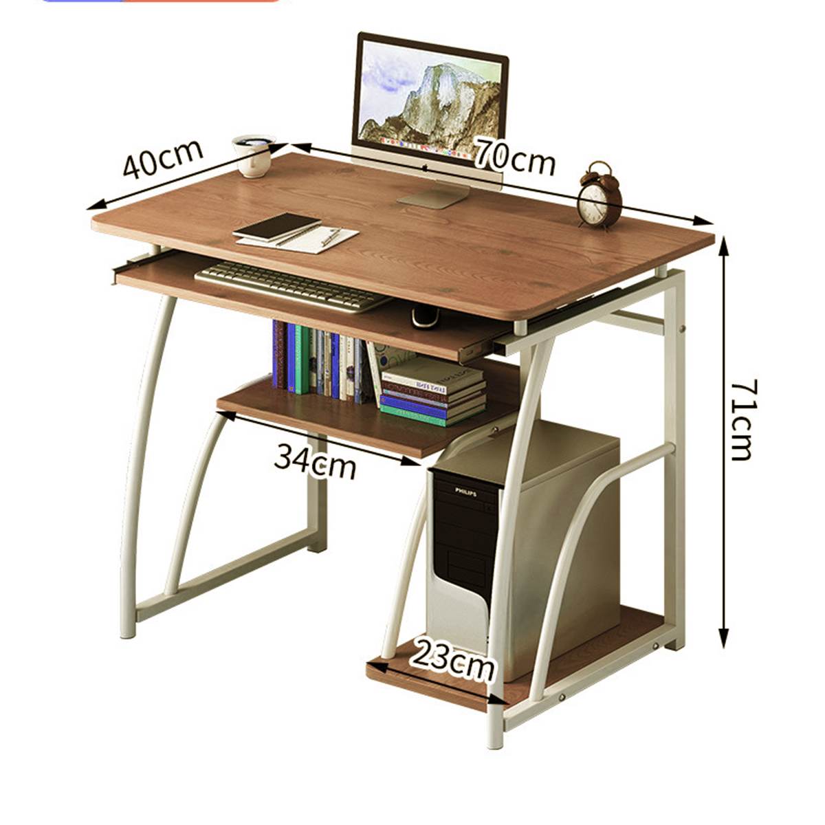 71X70cm Modern Computer Desk with Keyboard bracket PC Workstation Study Writing Table Home Office Furniture Table Office