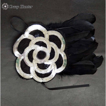 Women Wedding Feather Wrist Corsage Wristband Cosplay Costume Steampunk
