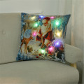 Led Christmas Pillowcase Cartoon Plant Creative Printing Luminous Cushion Cover Home Sofa Table Chair Decoration Pillow Cases #3