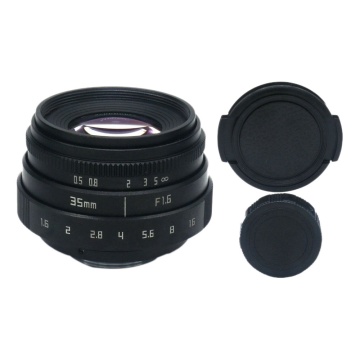 35mm F1.6 C Mount Camera Lens with Adapter Ring for PanasOnic Olympus PEN E-P6 / E-PL7 / E-PL6 / E-PL5 Etc