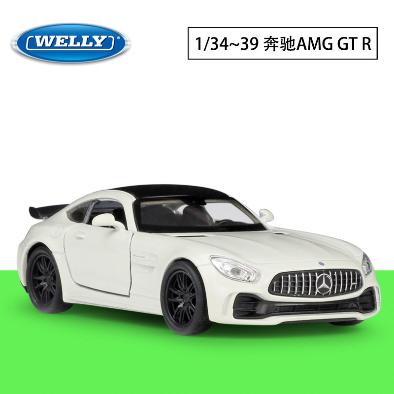 WELLY 1:36 Mercedes-AMG GTR simulation alloy car model machine Simulation Collection toy pull-back vehicle