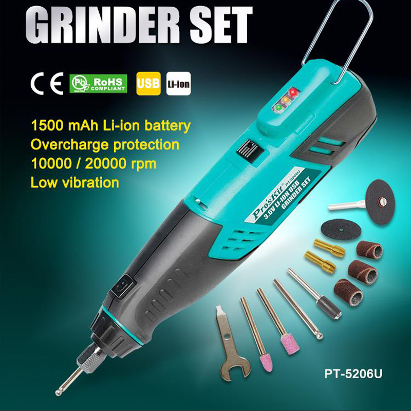 Proskit Mini Cordless Drill Engraver Electric Grinding Machine USB Engraving Pen With Accessories For Dremel Rotary Power Tool