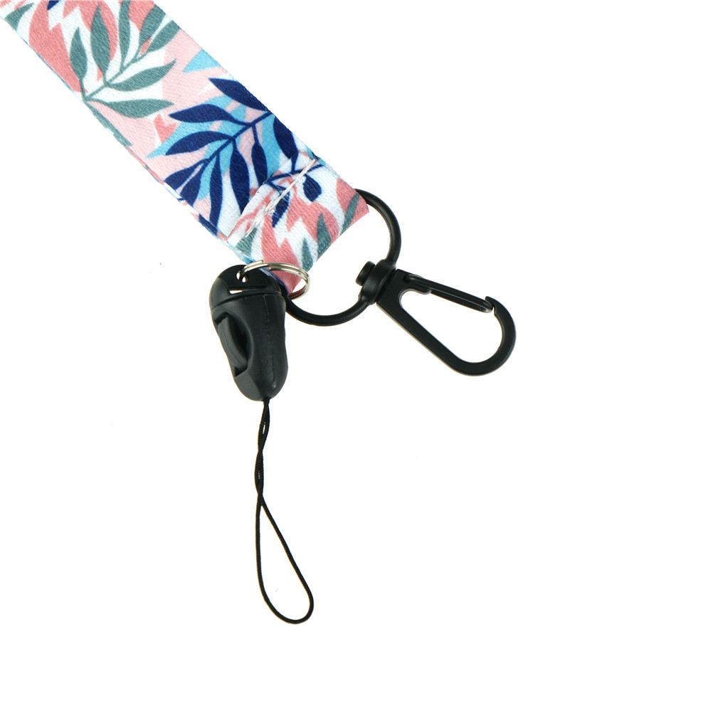 2018 Fresh Leaves Neck Strap Lanyards for keys Card Gym Small Mobile Phone Straps USB badge holder DIY Hang Rope Lariat Lanyard