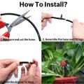 KESLA 5M-50M Micro Drip Irrigation Watering Kit Automatic Garden Greenhouse Irrigation System 180° Dripper Nozzle Stakes Support