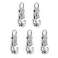 5pcs/set Premium Quality 100mm Alloy Equestrian Panic Hook Clip Equestrian Panic Hook Quick Release Clip Lead Reins Panic Hook