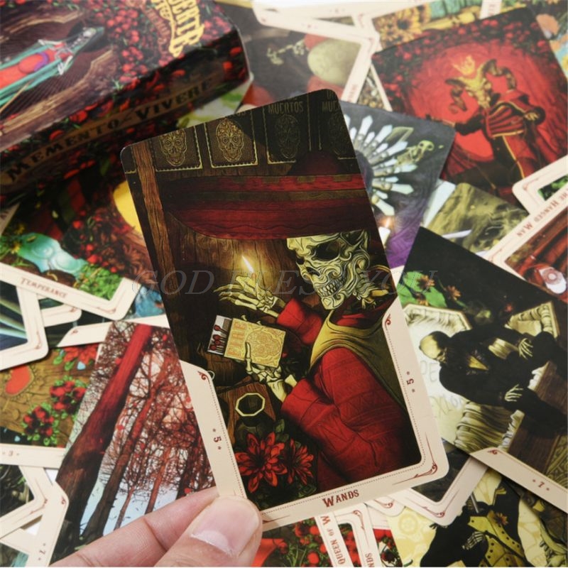 78pcs Cards Santa Muerte Tarot Deck Book of the Dead Family Party Board Game Drop Shipping