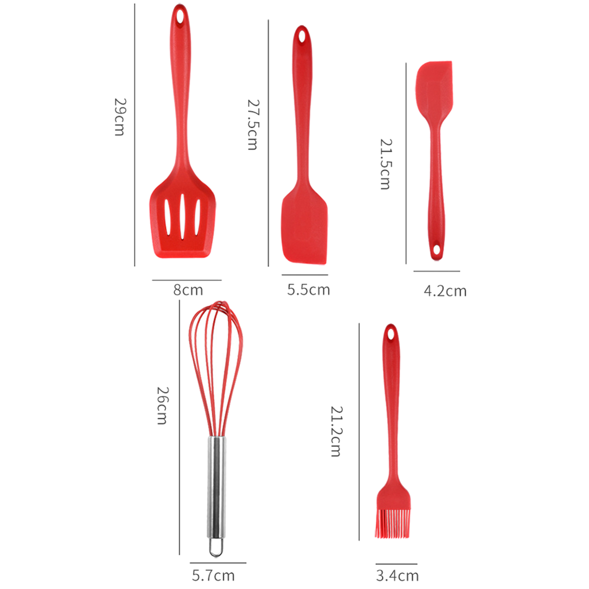 Silicone Cooking Utensils Wooden Handle Kitchen Set Cooking Tools Sets Accessories with Stainless Steel Storage Box