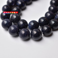 AAAAA Natural Blue SandStone Round Loose Beads 4 6 8 10 12 14MM Pick Size For Jewelry Making DIY Bracelet Accessories 15" Strand