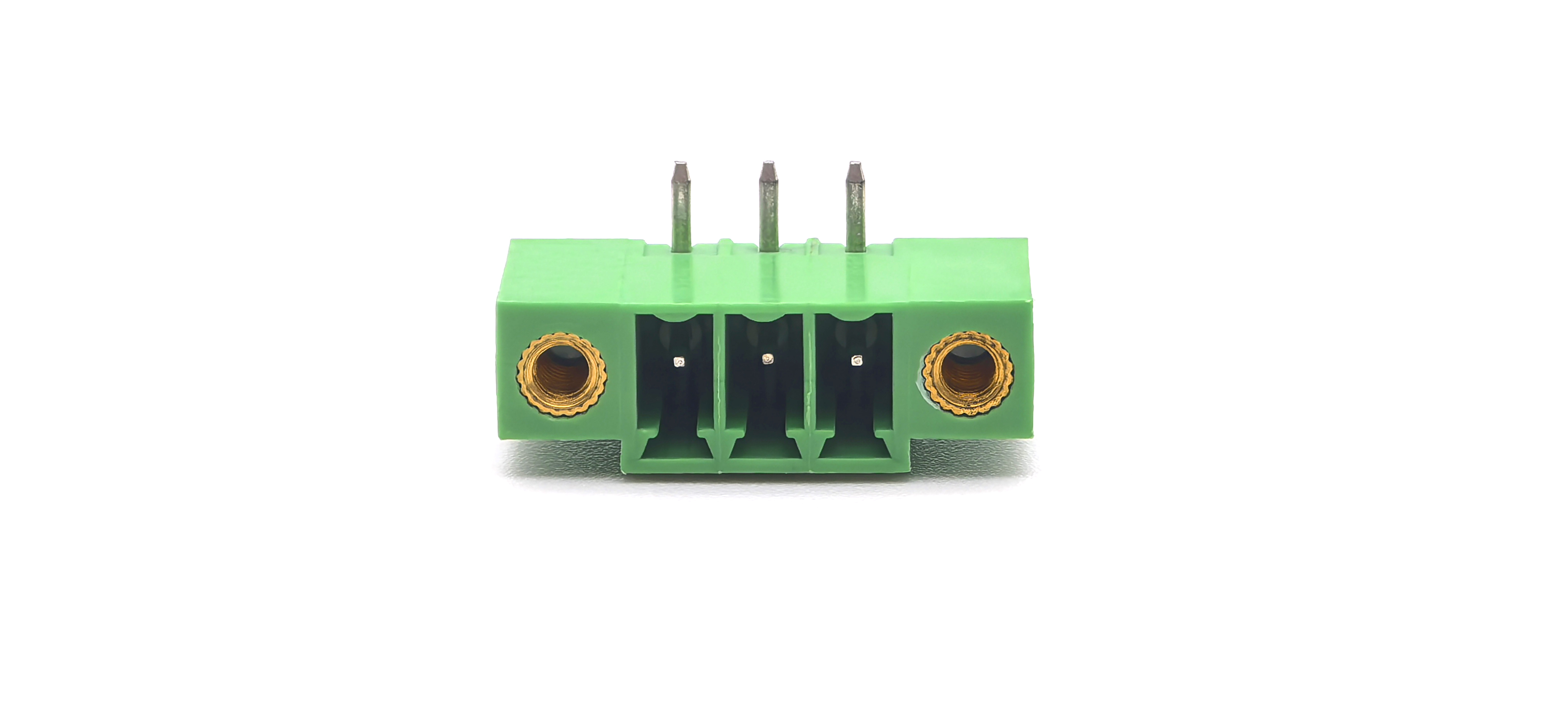 2.54mm Pitch Pluggable Terminal Blocks Male Bent Lead with Lug 1*3P