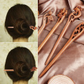 New Fashion Handmade Peach wood Carved Hairpin Chopstick Hair Stick Hair Accessories Retro Style Hair StylingTools Girls gift