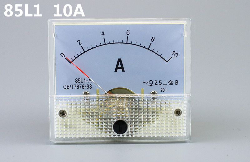 1PCS 85L1 10A AC Panel Meter Analog Panel Ammeter Dial Current Gauge