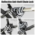 WEST BIKING Bike Chain Lock Reflective Anti-Theft MTB Road Bicycle Lock With 2 Keys Bicycle Accessories Security Cycling Lock