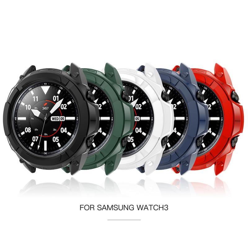 Suitable For Samsung Galaxy Watch3 Armor Protective Shell Rotatable Ring 41mm R850 Anti-drop Shell 45mm R840 Smart Accessories