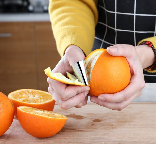 Quick shell artifact Kitchen Gadgets Cooking Tools Peeler Parer Finger Type Open Orange Peel Orange Device Finger protection