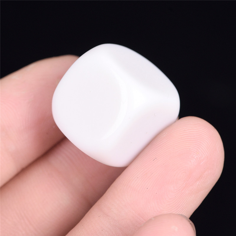10PCS White Round Corner Gaming Dice Standard Six Sided Die For Birthday Parties Other Game Accessories 16mm