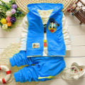 Boys Clothing Sets Children Fashion Donald Duck Baby boy T-shirt Vest Coat And Pants Suit 3pcs Outfits Mickey Kids Sport Suit