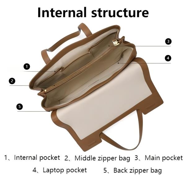 Stylish Large Capacity Leather Bag for Ladies