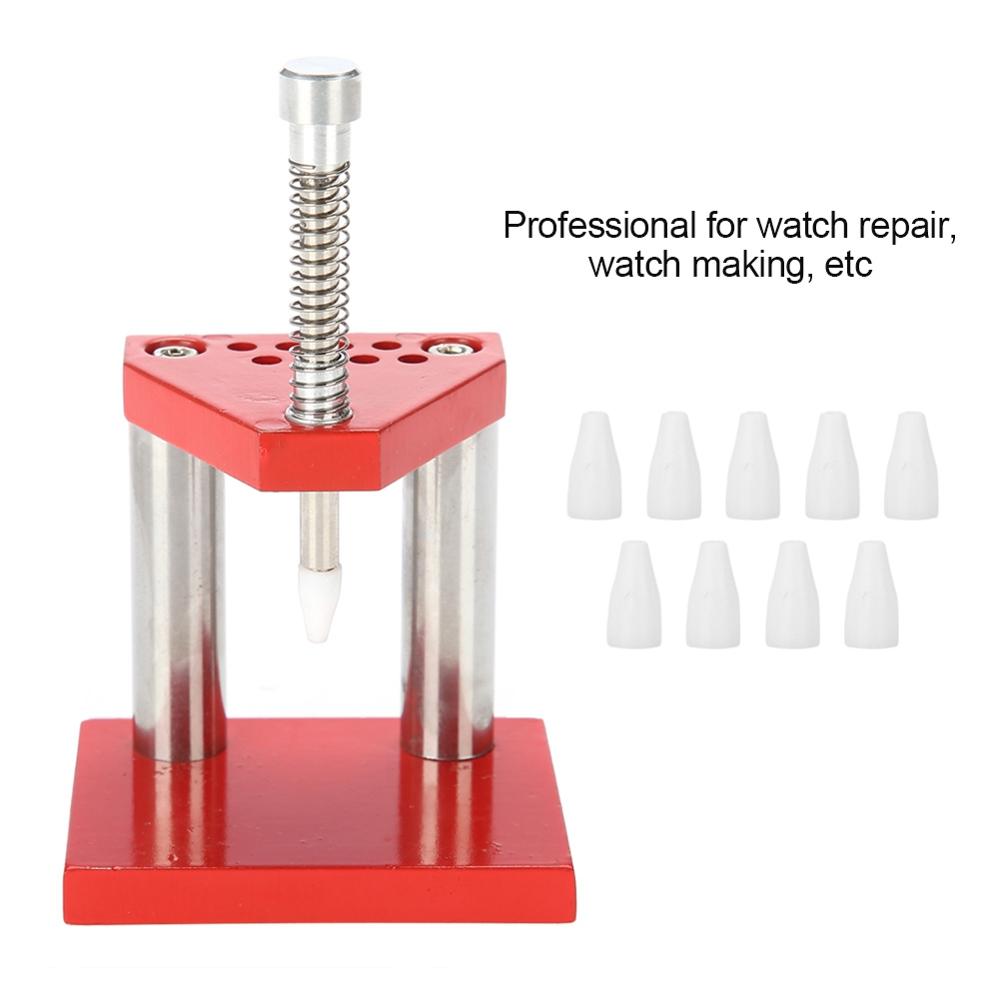 Watch Hand Plunger Puller Remover with 9pcs Plastic Dies Set Watch Parts Needle Press Loader Watchmaker Repair Tools Accessories