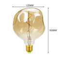 Led Bulbs Vintage Light Bulb G125 Stone Big Globe Bulb 4W Dimmable 220V 110V Led Filament Decorative Edison Bulb