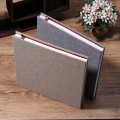 16-inch 20 Pages Self Adhesive Photo Album DIY Scrapbook Rustic Linen Cloth Cover Personalise Album for Wedding Memory Album