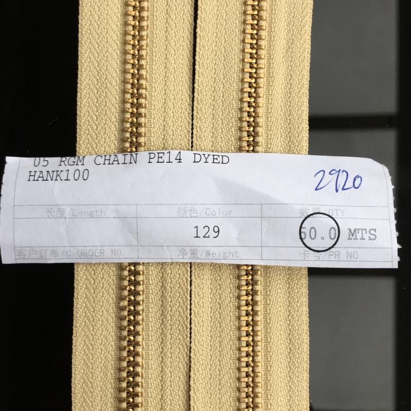Genuine / YKK / gold copper / 3 # / 5 # bi-directional / code installed brass zipper / leather DIY no zipper head