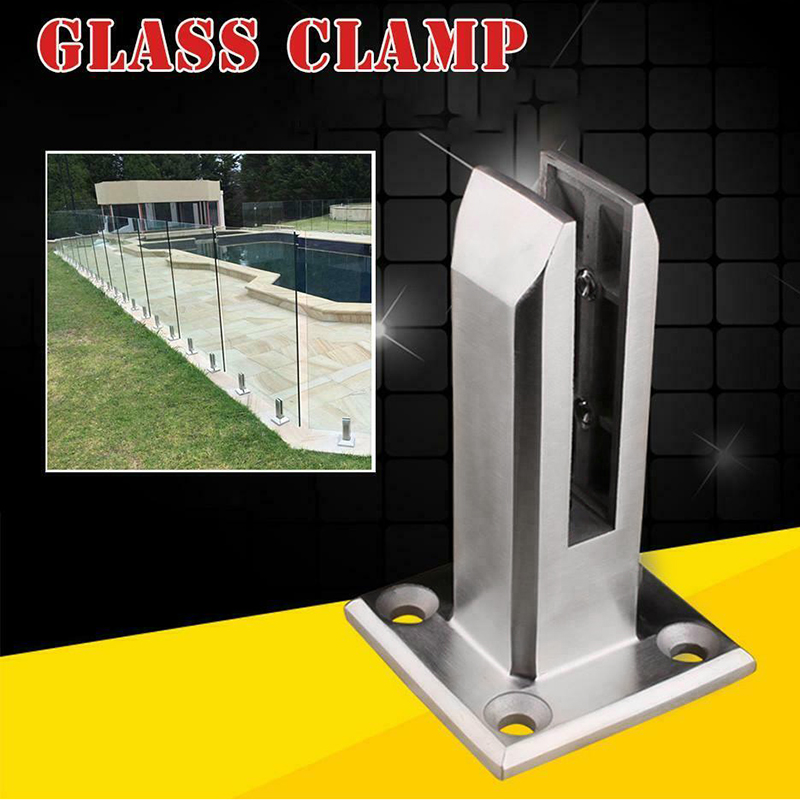 Floor Standing Stairs Balcony Pool Glass Spigots Post Balustrade Railing Clamp Clips 160MM --M25