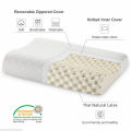 Massaging 100% Natural Bedding Thailand Ventilated Latex Soft Foam Pillow Removable Cover Comfort Bed Sleep Support Hot Sale