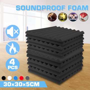 4Pcs 30X30X5cm Soundproofing Foam Acoustic Panels Noise Reduction Absorption Tiles Sound Insulation KTV Studio Room 2020 NEW