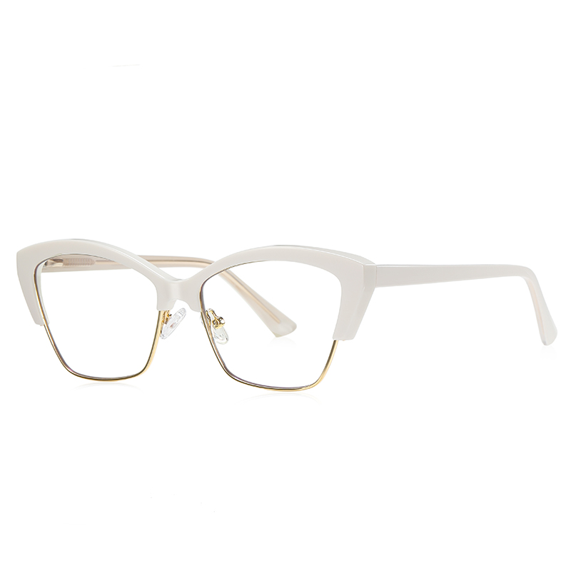 Cat Eye Half Frame TR Glasses