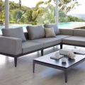 Customized modular outdoor furniture patio sofa set leisure luxury teak wood outdoor garden sofa