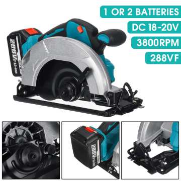 Electric Circular Saw Cutting Machine Home DIY Saw 3800RPM 288VF Battery Handle Power Work Heavy Duty Wood Steel Cutting Tools