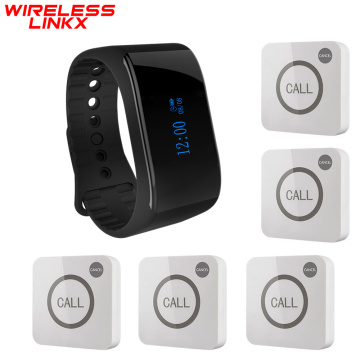 Wirelesslinkx APE6900 Wireless Calling Caregiver Workshop Plant Factory Hospital Bar Restaurant Waiter Wrist Watch Pager