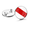 White Red Classic Republic Of Belarus Brooches National Emblem White Knight Art Photo Glass Dome Pins For Kid Gifts Jewelry Gift