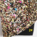 Mixed Colors Glitter Fabirc, Metallic Faux Leather Fabric, Synthetic Leather Fabric Sheets For Bow A4 8"x11"Twinkling Ming XM451