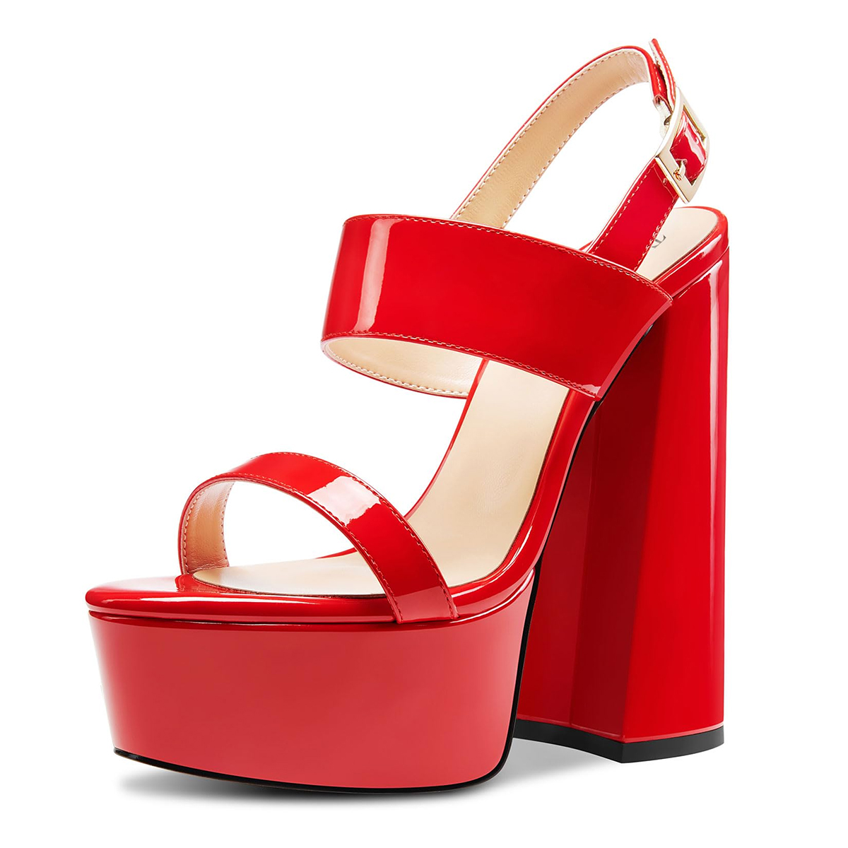 thick soled high heeled sandals