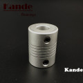 Kande Bearings 1pc Aluminium CNC flexible coupler 3D printer 4 5 6 7 8 6.35mm D19L25 Miniature motor couplings elasticity
