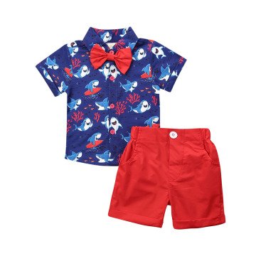 Toddler Boy 6M-5T 2pcs Set Toddler Kids Baby Boy Gentleman Shirt Tops+Pants Shorts Clothes Outfits Set