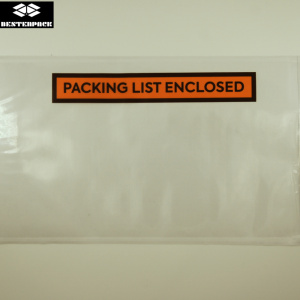 Packing List Envelope 5.5x10 inches Half Printed Orange