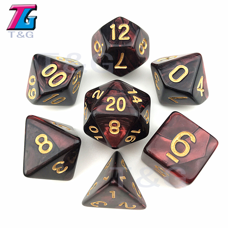 Dice DND Die Toys 26 Colors for Adults Kids Plastic Cubes Special Birthday Gift Board Game Accessories