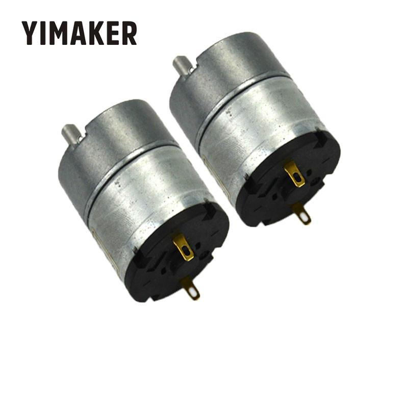 YIMAKER 2pcs/lot Gear Motor DC6V~12V 100mA 170rpm~350rpm 33GB-520 DC Motor Gearbox