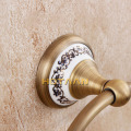 FREE SHIPPING, Bathroom towel holder, solid brass Wall-Mounted Round antique brass Towel Ring with ceramic,Towel Rack,YT-11591