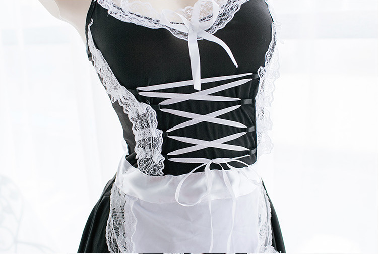 Women Sexy Lingerie Cosplay French Apron Maid Servant Lolita Sexy Costume Babydoll Dress Uniform Erotic Lingerie Role play