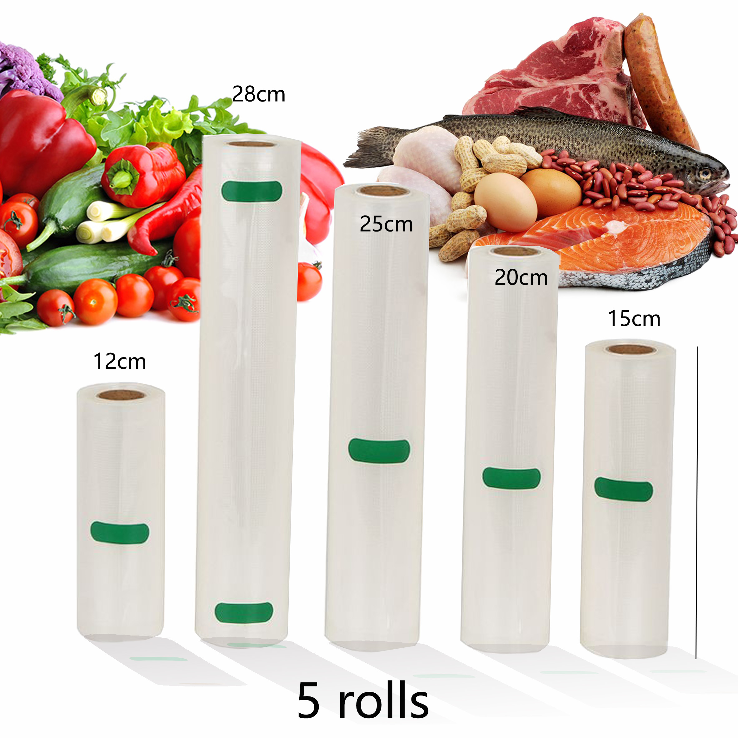 Household Kitchen Food Vacuum Bag Storage Bags For Vacuum Sealer Vacuum Packaging Packer for Food 12/15/20/25/28cm*500cm